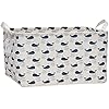 Sea Team 16.5" x 11.8" x 9.8" Square Natural Linen & Cotton Fabric Storage Bins Shelves Storage Baskets Organizers for Nursery & Kid's Room (Whale) 51g50pKYDuL. SS100