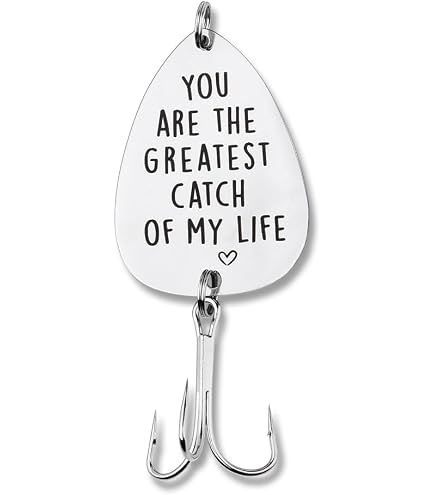 Leurre De Pêche 'I Love You More Than Fishing' – Cadeau Anniversaire / Saint-Valentin Pour Pêcheur – Acier Inoxydable