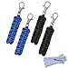 Techion 4 Pack Paracord Zipper Pulls for Backpacks, Tents, Trolley Cases, Traveling Cases, Jackets and Many other Items That with Zippers (BlackBlue)