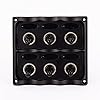 Iztoss-Marine-Electric-Blue-LED-Toggle-Switch-Panel-5-Gang-with-Power-Socket-Panel-12V