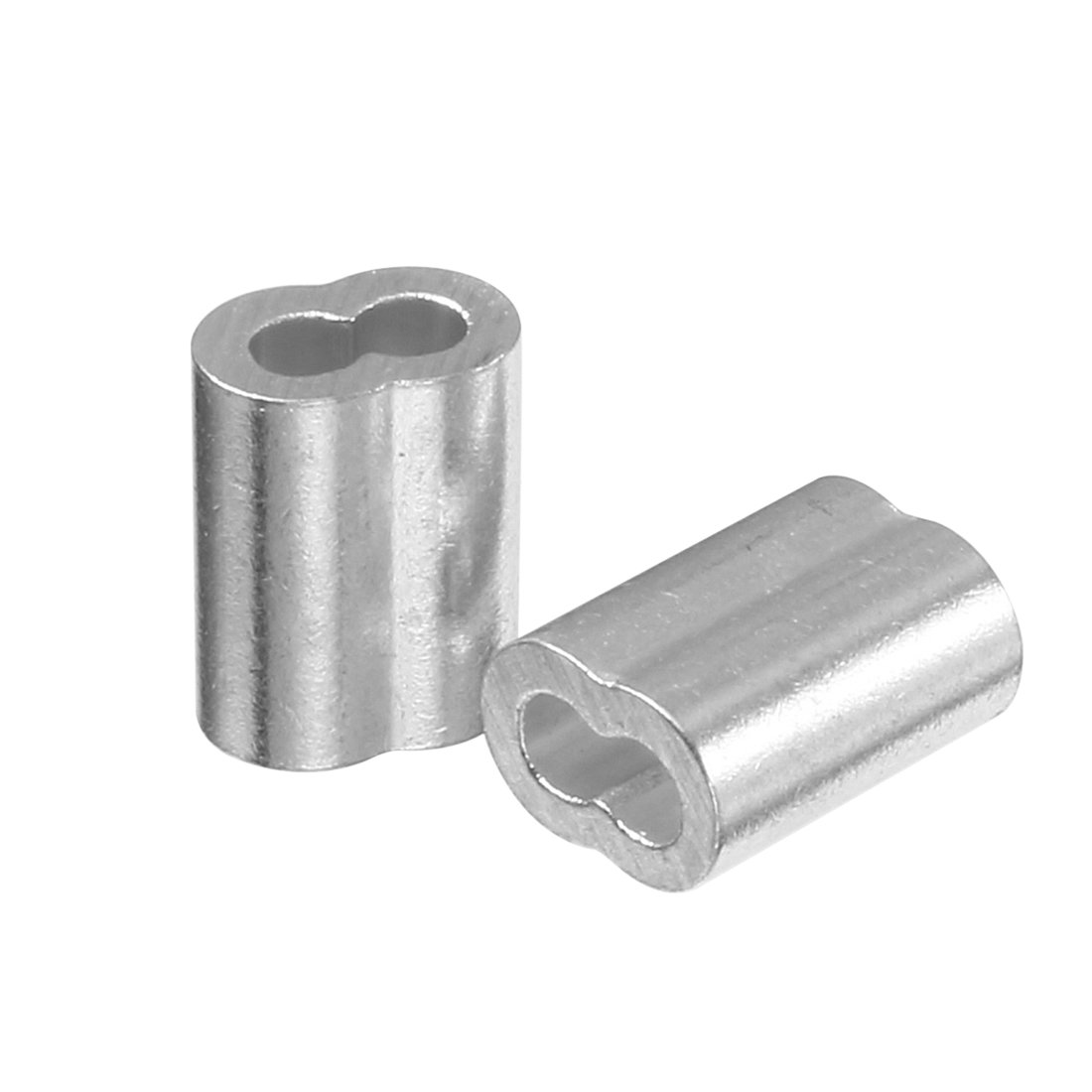 sourcingmap 1/16 inch (1.5mm) Diameter Wire Rope Aluminum Sleeves Clip
