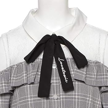 Amazon ラブトキシック Lovetoxic リボンタイつきチェックレイヤード風ワンピース ベージュ L 160 ガールズ 通販