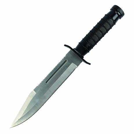 Amazon.com : 9" Survival Knife w/ Sheath and Kit (Chrome ...