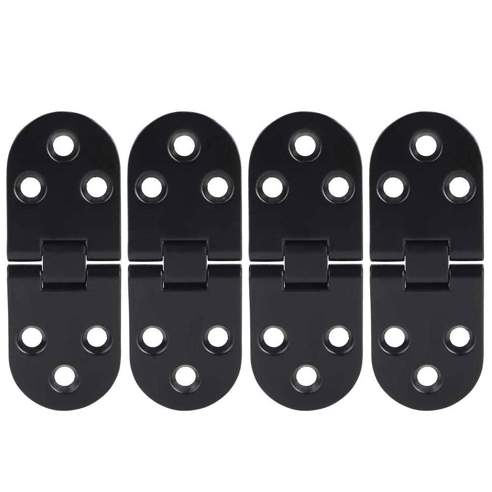 Cafopgrill 4Pcs Zinc Alloy Black Door Flap Hinge Table Flip Hinge for Cabinet Hardware Accessory Door Hinge Pins Kit