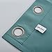 MIUCO 1 Pair Thermal Insulated Grommet 52-Inch-by-84-Inch Blackout Window Curtain Panels with 2 Tiebacks, Teal