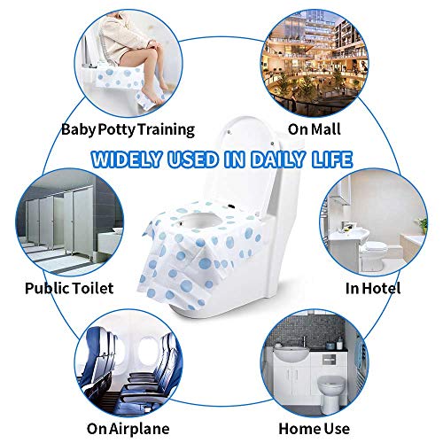 Toilet Seat Covers Disposable, Famard Extra Large Portable Potty Seat Covers for Toddlers, Soft and Waterproof Travel Potty Training Seat for Kids with Individually Wrapped (20 Packs) - Thumbnail 5