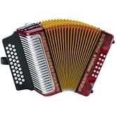 Hohner 3500GR Corona II G,C and F Accordion in Red