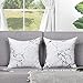 BLEUM CADE Marble Pillow Covers Throw Pillow Covers Cushion Covers Decorative Throw Pillow Case for Room Bedroom Sofa Chair Car, White, 18 x 18 Inch