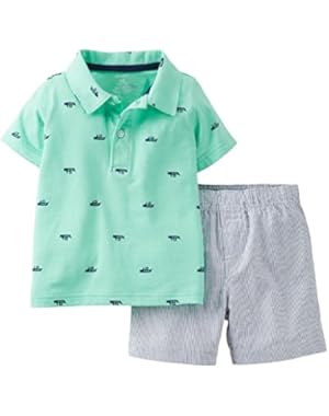 2 Piece Striped Short Set