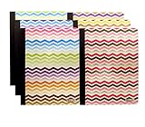 Set of 6 Chevron Composition Notebooks (100 Page, College Ruled, Non-Punched, 9.75
