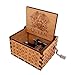 Youtang Antique Carved Wooden Hand Crank Queen Music Box, Play Bohemian Rhapsody