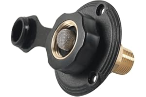 City Water Inlet With Check Valve Flange Hose Connector Connection Fill For RV