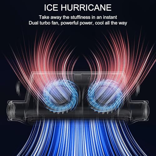 USB Car Seat Cooling Fan, Portable Car Seat Fan, USB Powered Adjustable Backseat Cooling, Truck, SUV, Efficient Car Fan for Rear Seat (Black)