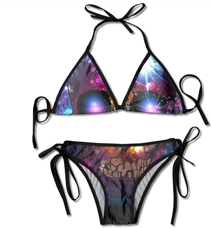 Bikini Halloween Sugar Skull Day of The Dead Bikini Set Beach Swimwear