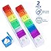 Weekly Pill Organizer, AM PM Pill Box Made from Safety and Moisture Proof Material,Portable Pill Case for Travel and Daily to Hold Medication,Vitamins, Fish Oils