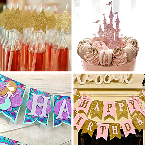 Shindel Glitter Cardstock Paper, 80 Sheets A4 Glitter Paper Bulk Premium Craft Cardstock 20 Colors for Cricut Card Making Paper Crafting