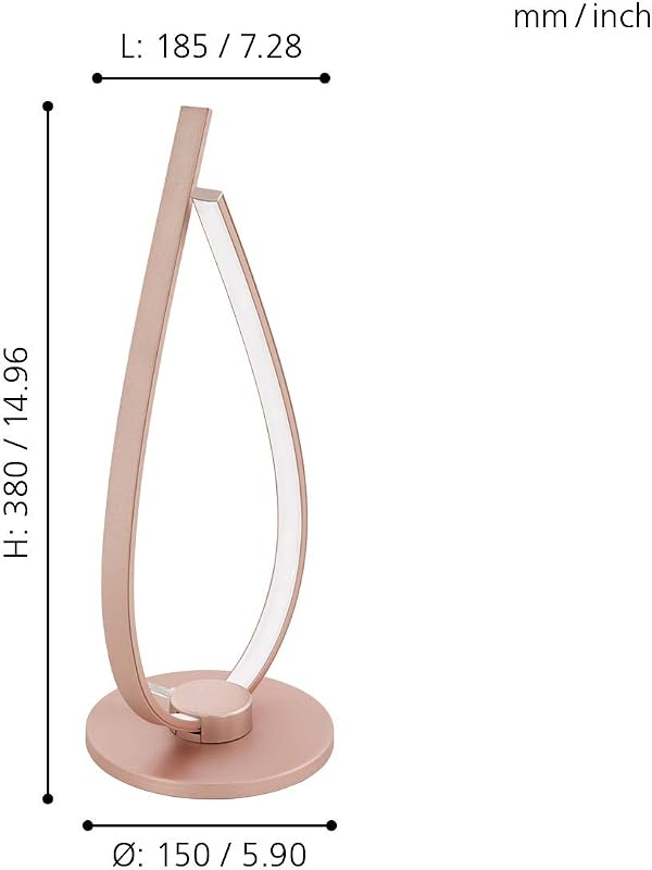 LED lampada da tavolo Palozza, lampada da tavolo 1 fiamma, lampada
