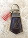Handcrafted, re-purposed Louis Vuitton canvas key chain with tassel