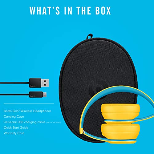 Beats Solo3 Wireless On Ear Headphones Apple W1 Headphone Chip Class 1 Bluetooth 40 Hours Of Listening Time Club Yellow Latest Model Pricepulse