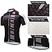 Coconut Ropamo CR Men's Cycling Jersey Set Road Bike Jersey Zipper Pocket Bib Shorts with 3D Padded Cycling Clothing Kit Set (Black/Grey, L)