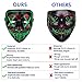 Poptrend Halloween Mask LED Light up Masks for Festival Cosplay Halloween Costume Masquerade Parties,Carnival,Gifts