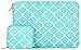 MOSISO Laptop Sleeve Compatible with 13-13.3 inch MacBook Pro, MacBook Air, Notebook Computer, Canvas Quatrefoil Bag Cover with Small Case, Hot Blue