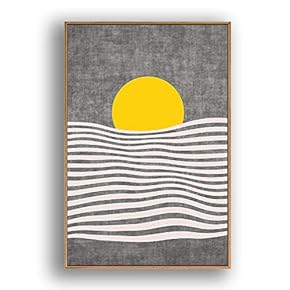 Framed Canvas Wall Art Abstract for Living Room, Bedroom Color Block Canvas Prints for Modern Home Decoration Ready to Hang - 16"x24" inches