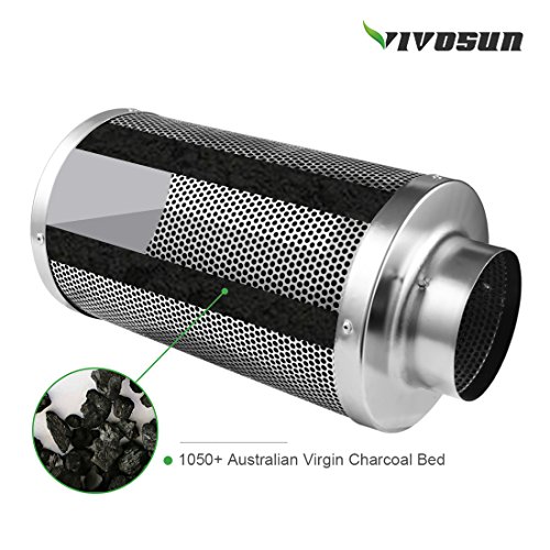 VIVOSUN-6-Inch-Air-Carbon-Filter-Odor-Control-with-Australia-Virgin-Charcoal-for-Inline-Fan-Pre-filter-Included-400CFM