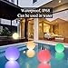 Borelor LED Ball Light, 4.7-Inch Rechargeable Mood Lights Multicolor Changing IP65 Waterproof Indoor/Outdoor Light for Home/Party/Pool/Wedding/Lawn Decoration