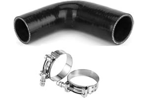 YSIL 2.5" to 3" 45 Degree Elbow Coupler Silicone Hose 4-Ply Reinforced Turbo Intercooler Intake Piping with T-Bolt Clamps 5MM Thickness