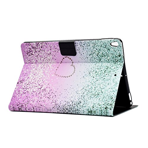 Pro 10.5 Inch Case - LittleMax(TM) [Cards Holder] Ultra Slim Lightweight Thin PU Leather Stand Flip Case Cover with Auto Sleep/Wake for Apple iPad Pro 10.5-#1 Rainbow Heart - Thumbnail 3