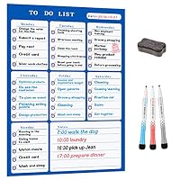 Magnetic Weekly Calendar for Refrigerator Stain Resistant Technology 16.5"x11.8" Dry Erase Weekly Planner for Fridge Office Home 3 Markers & 1 Eraser Included