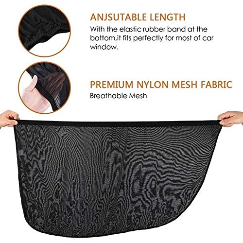 4 Pack Car Side Window Sun Shade, Car Sun Shade Blocking Car Mosquito Net for Baby - Car Side Rear Sun Shade with UV Rays Protection, Fit Most of Vehicle - 2 Pack for Front Window and 2 Pack for Back - Thumbnail 3