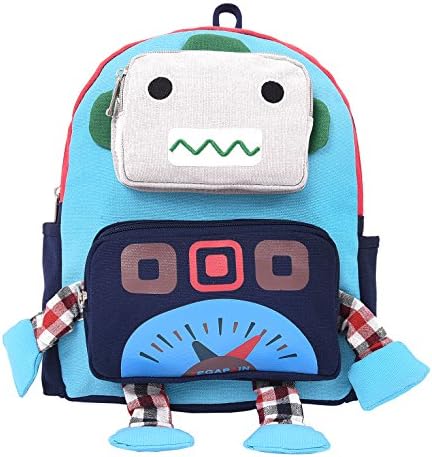 Backpack Kids Robot Infant Knapsack Toddle Children Kindergarten School Bag (blue)