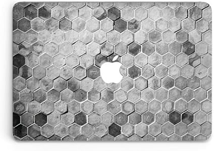 GoodMoodCases Plastic Hard Case for new MacBook Pro 15 2017/18 (A1707,A1990) with Touch Bar - Grey Paving Stone Octagon
