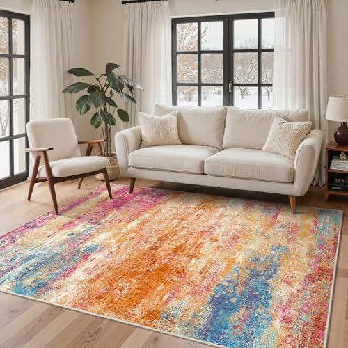 BEIMO Moderner Groß Wohnzimmer Teppich, Waschbar & rutschfest, 200x290 cm