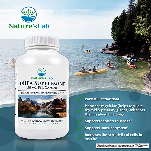 Nature's Lab DHEA 50mg Supplement Promotes Balanced Hormone Levels