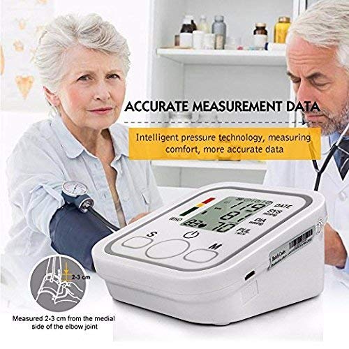 PowMax WW-39 Upper Arm Digital Blood Pressure Monitor (White) … - Thumbnail 4