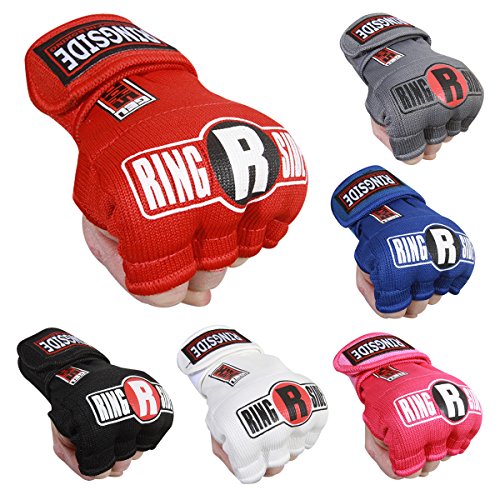 Ringside Quick Wrap Gel Shock MMA Boxing Hand Wraps, Large/Xlarge, Grey