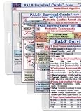 PALS (Pediatric Advanced Life Support) Survival Card Set of 4 (Large 3.5x5.5 in.) Laminated with hole punched