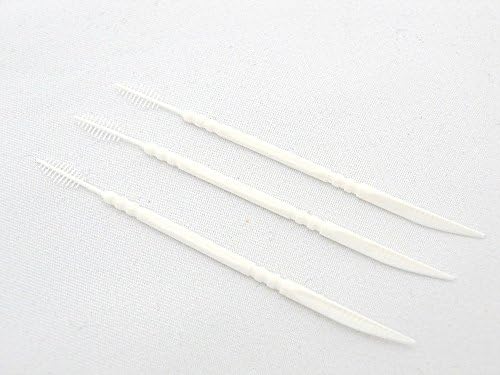 100 PCS 2-WAY DENTAL PLASTIC TOOTHPICK WITH INTERDENTAL BRUSHE
