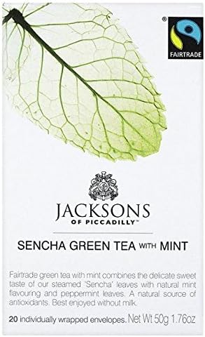 Jacksons of Piccadilly Sencha Green Tea with Mint - 20 per pack