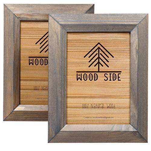 WOOD SIDE ORBIS Rustic Barnwood Picture Frames Vintage (Grey Beveled, 5x7)