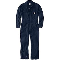 Carhartt mens Flame Resistant Loose Fit Twill Coverall, Dark Navy