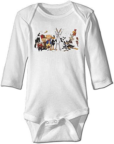 Baby 100% Cotton Long Sleeve Onesies Toddler Bodysuit The Bugs Bunny Show Babysuits White Size 24 Months