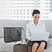 Laptop Tote,15.6 IN Top Zip Large Laptop Bag PU Leather Multi-Function Shoulder Bag with Sturdy Lengthen Chain-link Straps for Women