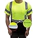 BFS8512 Class 3 High Visible Short Sleeve Black Bottom Safety T-Shirts with 2 Inch Replective Tape (Green, L)