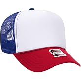 Otto Cap 5-Panel Mid Profile Mesh Back Trucker Hat, OS