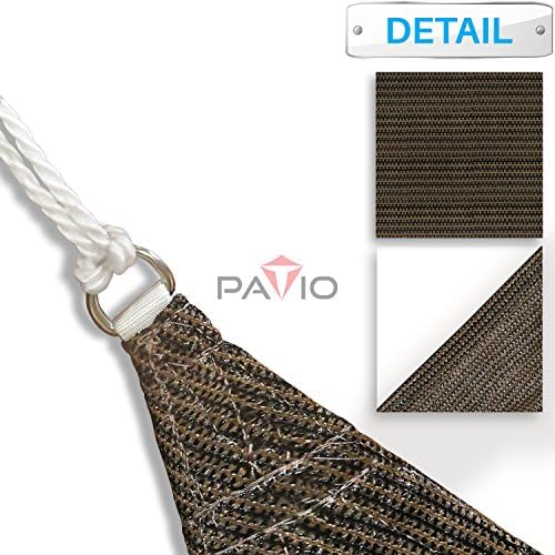 Patio Paradise Brown 24' x 24' Sun Shade Sail Rectangle Canopy - Permeable UV Block Fabric Durable Outdoor - Customized Available