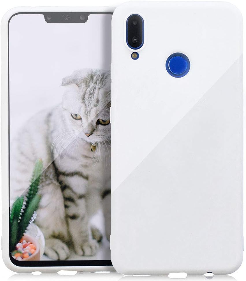 WIWJ Compatible with Huawei Nova 3i Case,[Candy Material]Soft Liquid Silicone Gel Rubber Case For Women Shockproof Protective Case Cover for Huawei Nova 3i-White